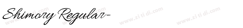 Shimory Regular字体转换 Shimory Regular字体转换